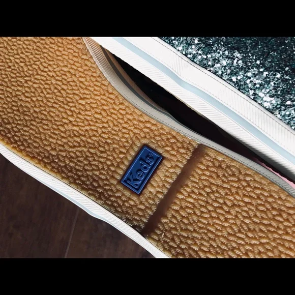 KATE SPADE/KEDS-NWT Aqua Glitter Sneakers - Picture 11 of 16